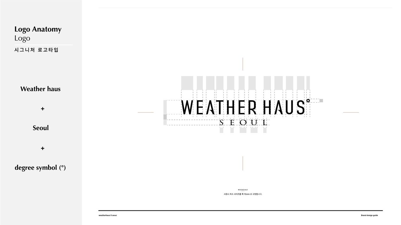 WEATHER HAUS 워드마크 로고 아나토미